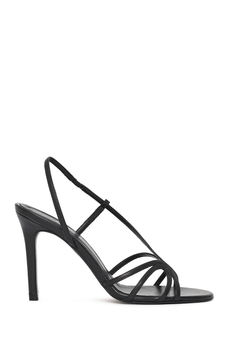 Women's Black High Thin Heel Leather Sandals 26SFD161518 | Derimod