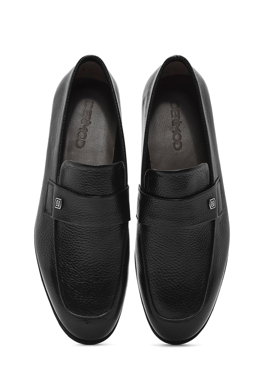 Men's Black Leather Casual Loafer