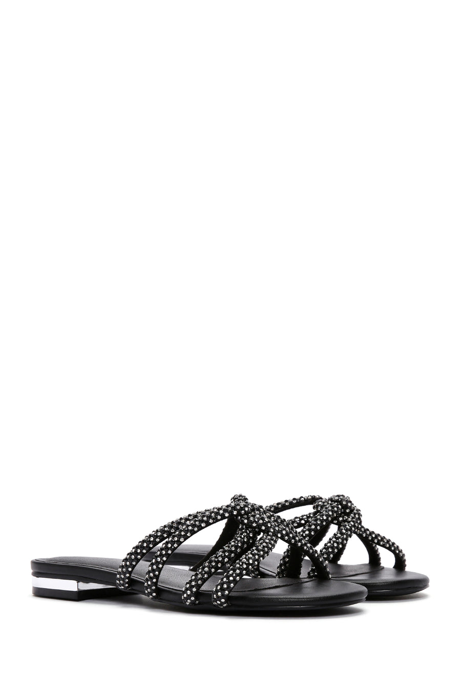 Women's Black Stone Slippers