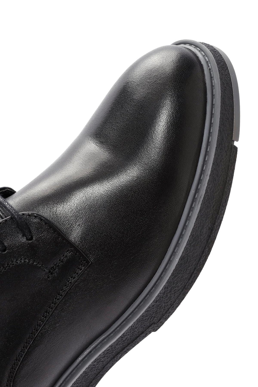 Men's Black Lace Up Leather Casual Shoes