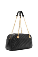 Women's Black Chain Strap Quilted Shoulder Bag | Derimod