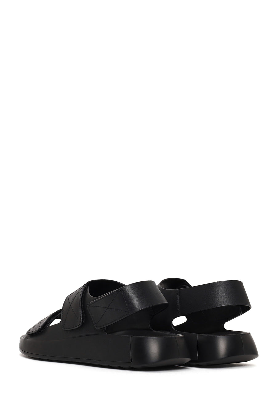 Male Black Strap Leather Sandals