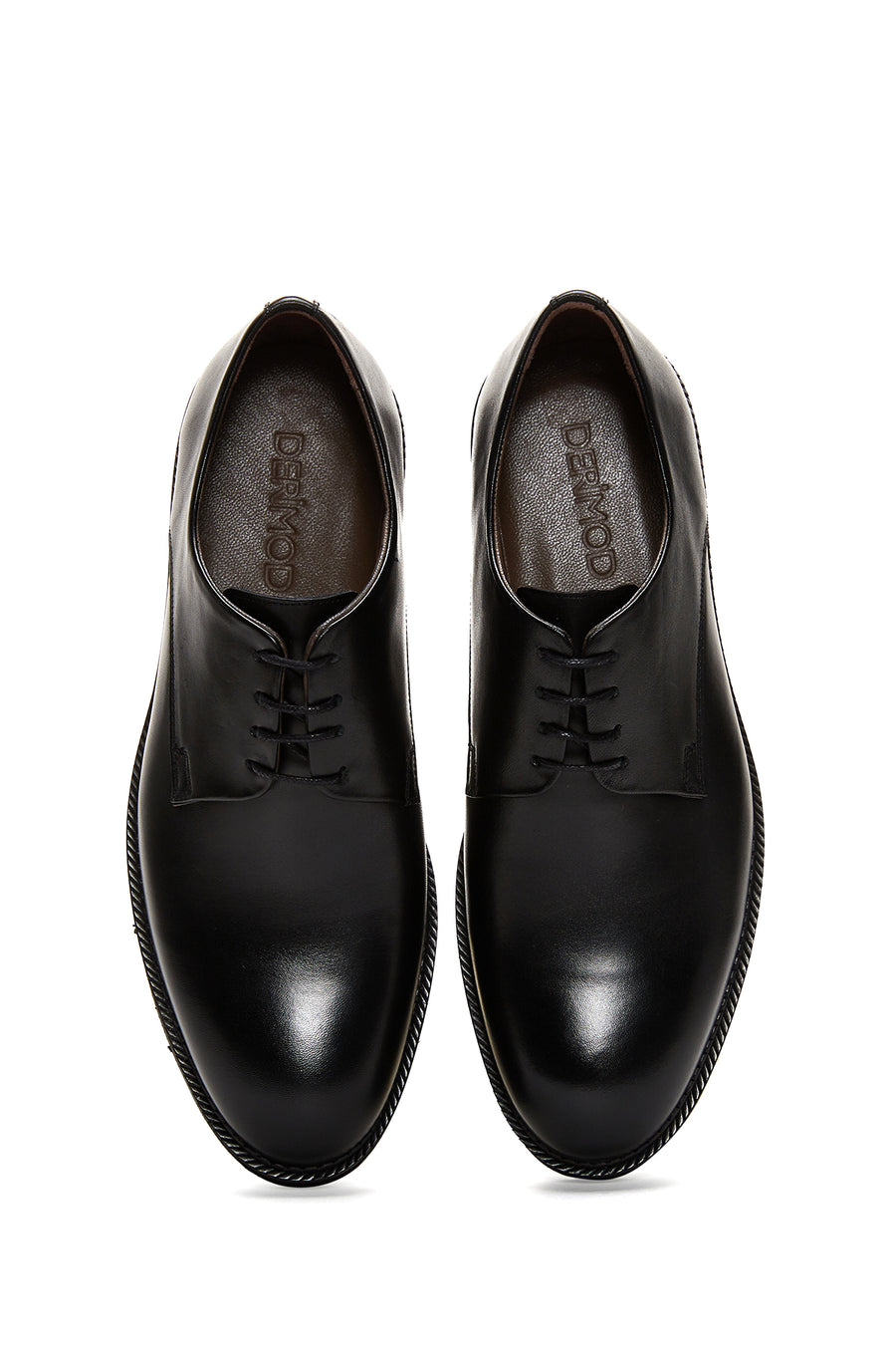 
Men's Black Lace-Up Leather Classic Shoes
