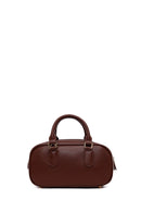 Woman Brown Long-Strap Braided Mini Shoulder Bag | Derimod