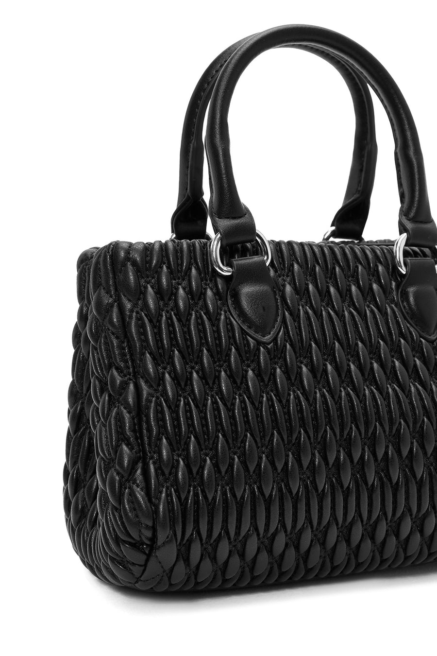 Women's Black Long Strap Quilted Handbag