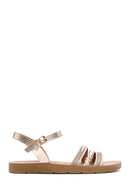 Women's Gold Ankle Strap Comfort Sandals | Derimod