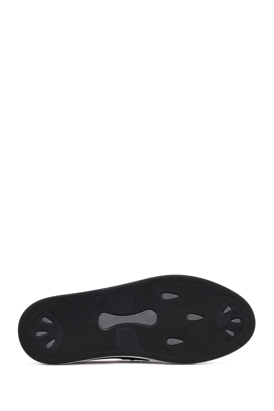 Male Black Thick-Soled Leather Loafer