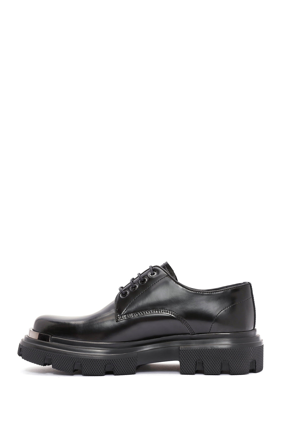 Men's Black Lace-up Leather Casual Shoes