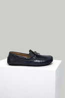 Navy Blue Men's Leather Loafer | Derimod