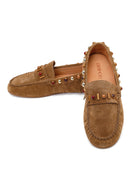 Kadın Camel Püsküllü Süet Deri Loafer | Derimod
