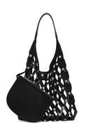 Woman Black Mesh Shoulder Bag | Derimod