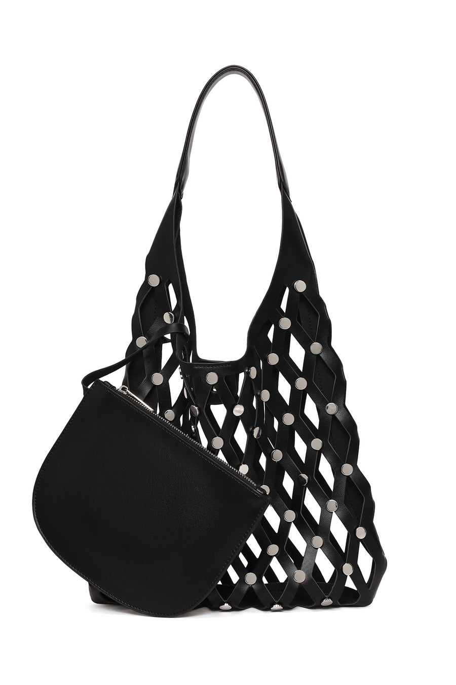 Woman Black Mesh Shoulder Bag 26SBD253918 | Derimod