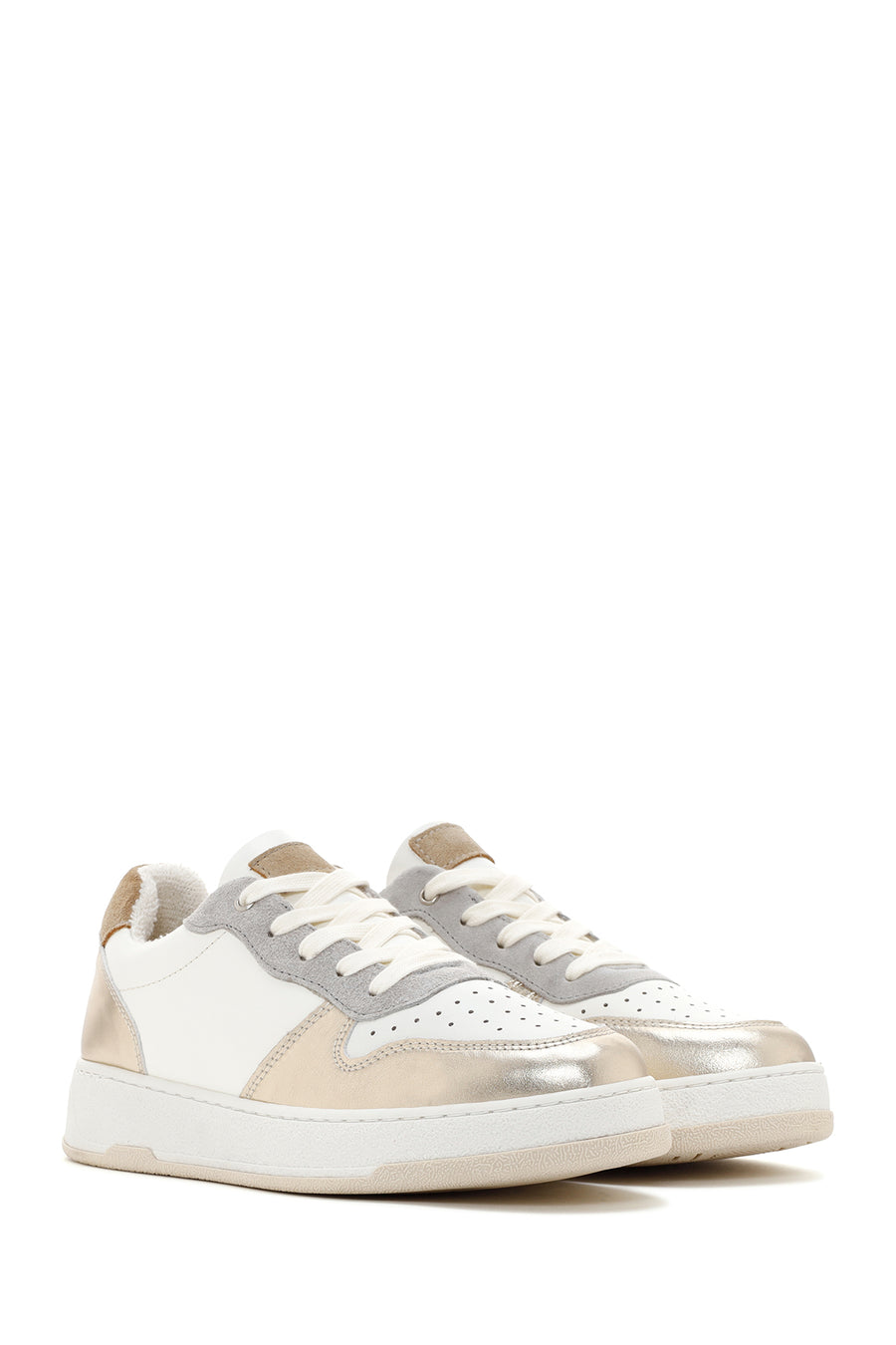 Women's Gold Leather Sneaker