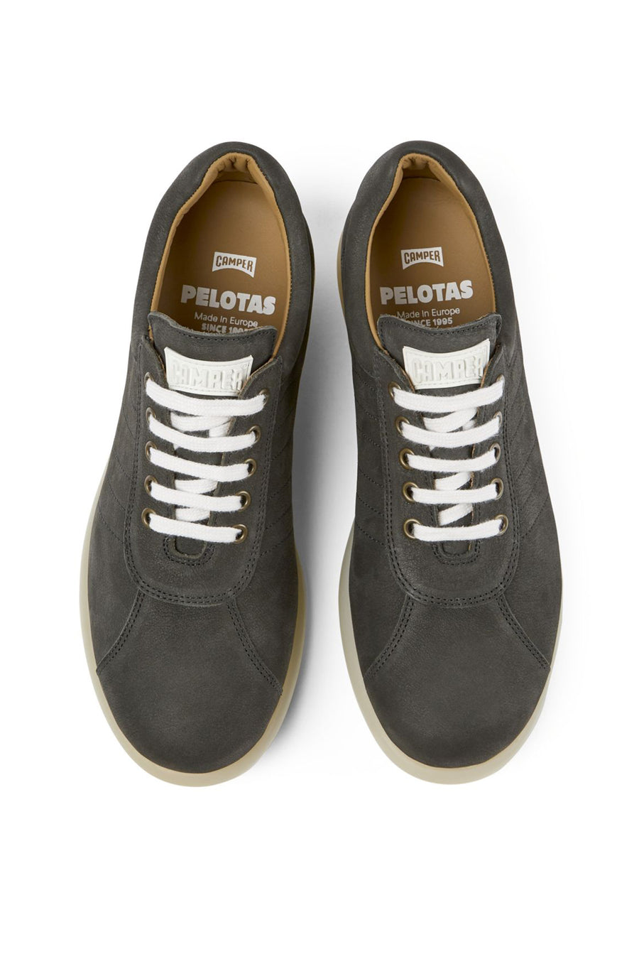 Camper Men's Gray Pelotas Ariel Leather Sneaker