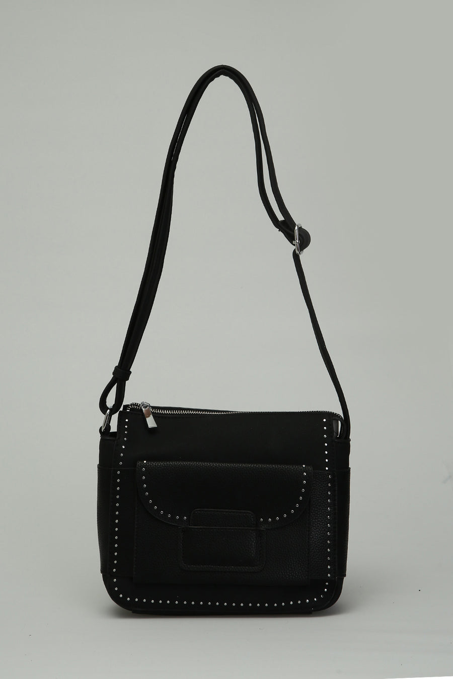 Women's Shoulder Bag with Staple Detail