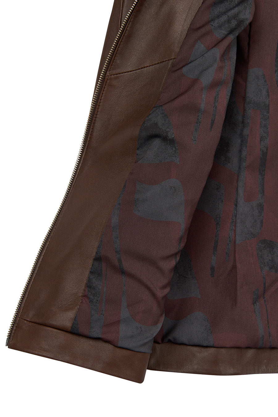 Selia Woman Brown Hooded Leather Coat