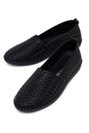 Woman Black Leather Comfort Loafer | Derimod