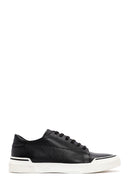 Men's Black Lace Up Leather Sneakers | Derimod