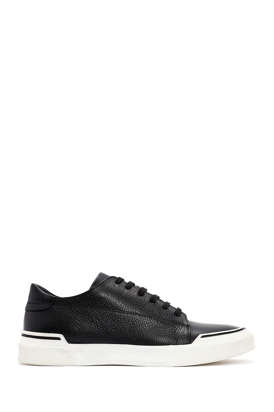 Men's Black Lace Up Leather Sneakers 25WFD6207FT | Derimod