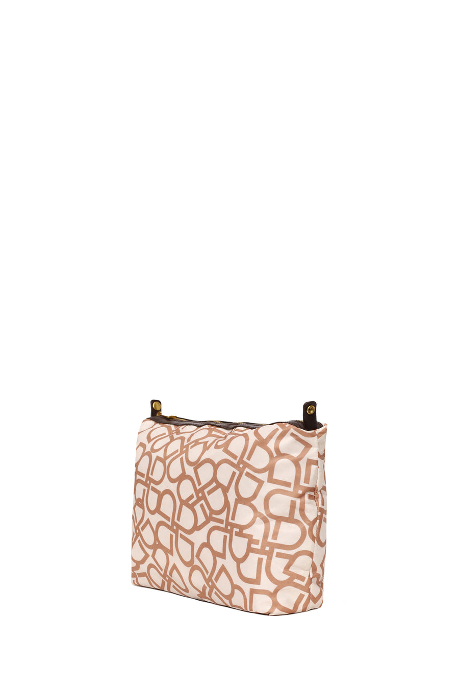 Woman Brown Accessory-Detail Printed Shoulder Bag