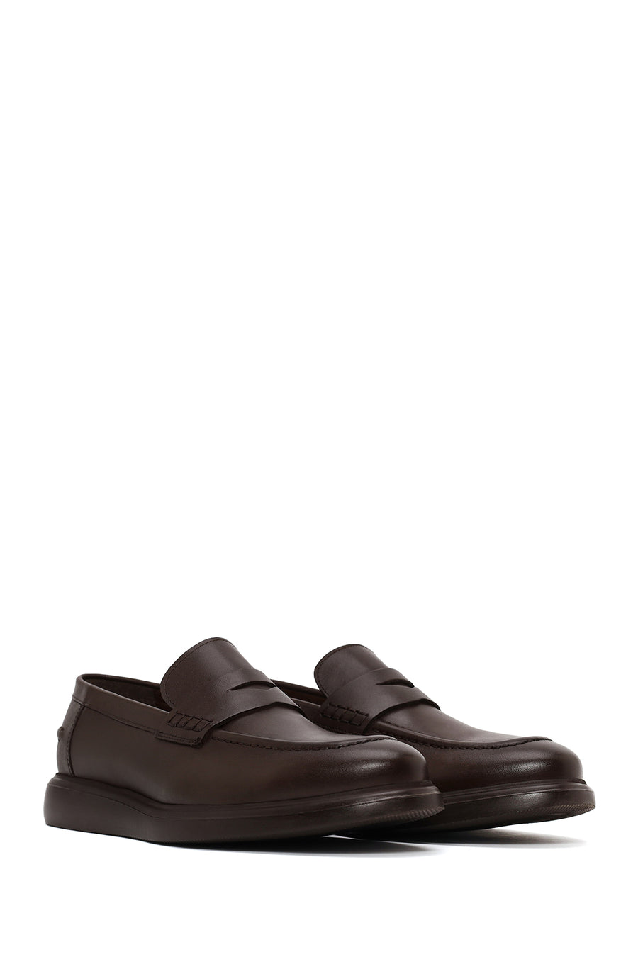 Erkek Kahverengi Deri Casual Loafer