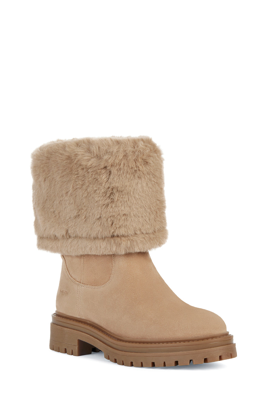 Geox Women's Beige Iridea Suede Boots