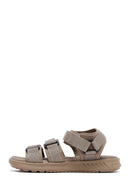 Men's Beige Fabric Sandals | Derimod