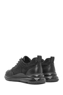 Men's Black Lace-Up Nubuck Leather Sneakers | Derimod
