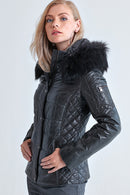 Blanch Women's Leather Jacket | Derimod