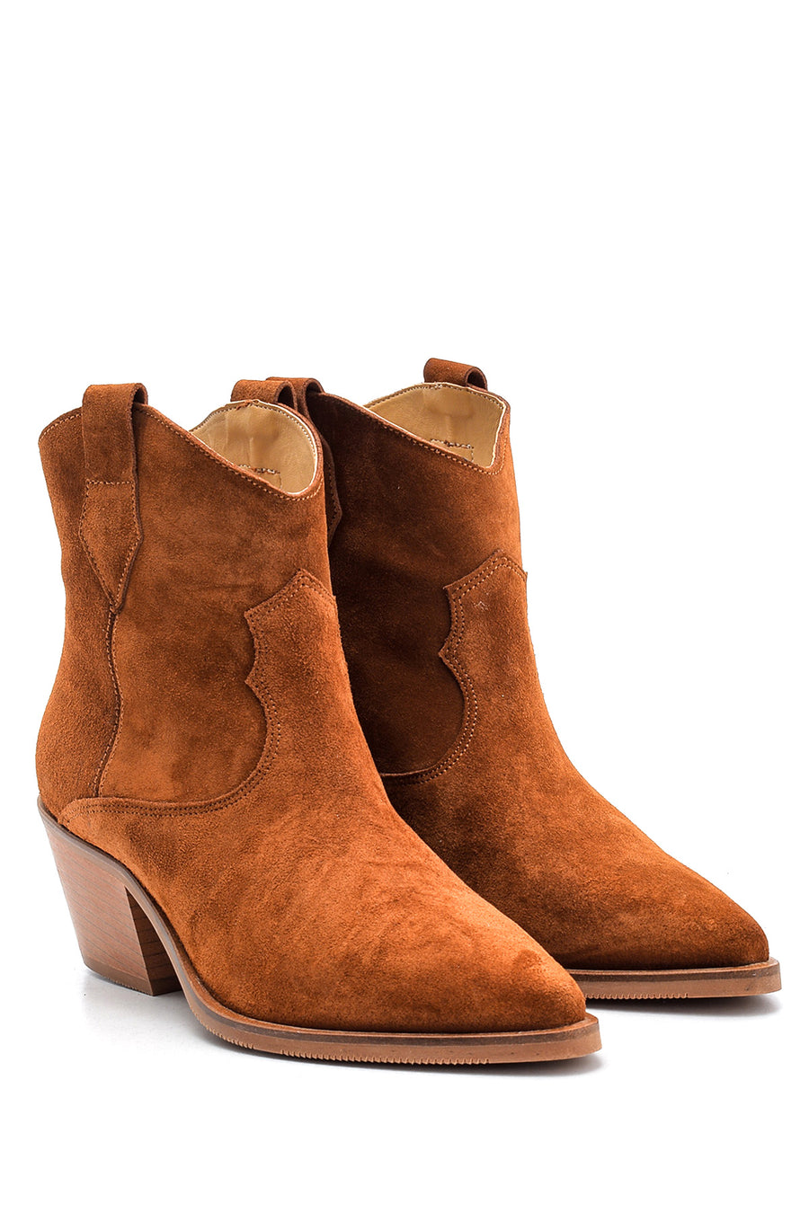 Women's Suede Leather Cowboy Boots