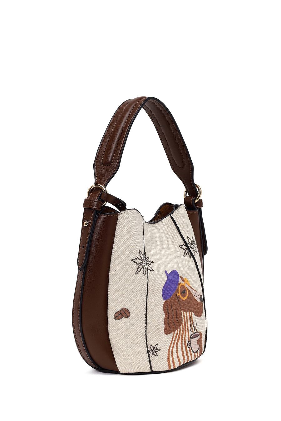 Woman Multicolored Patterned Shoulder Bag