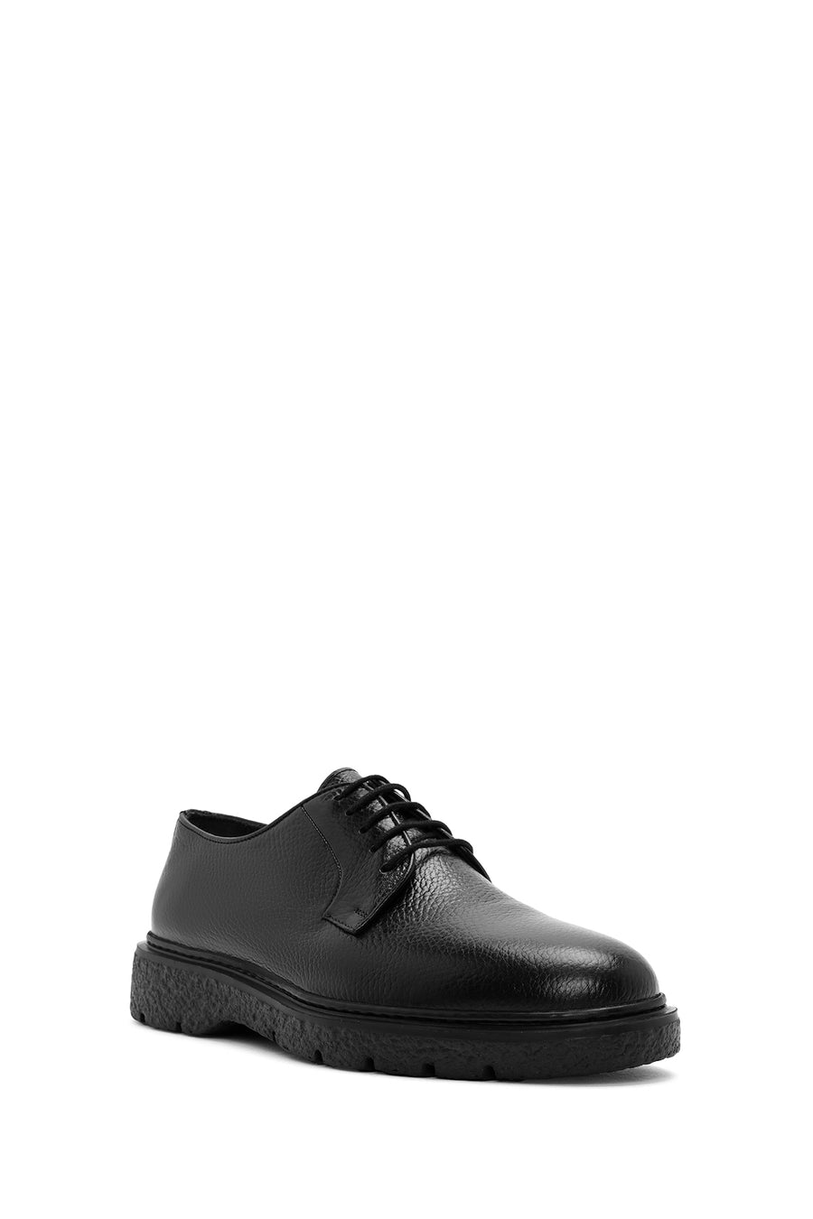 Men's Black Lace-up Leather Casual Shoes
