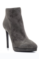 Women's Suede Leather Bootie | Derimod