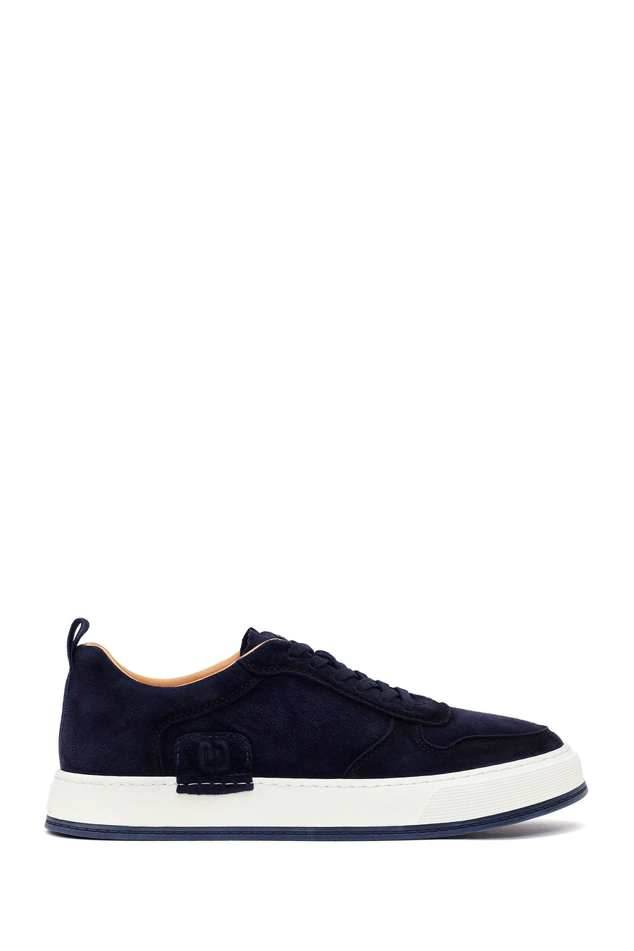 Male Navy Lace-up Thick-soled Suede Leather Sneaker WM680048DS | Derimod