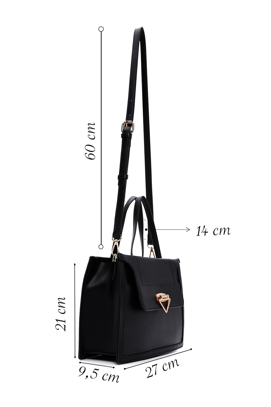 Women's Black Long Strap Shoulder Bag