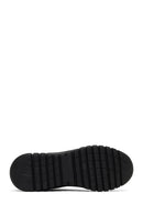 Kadın Siyah Bağcıklı Deri Sneaker | Derimod
