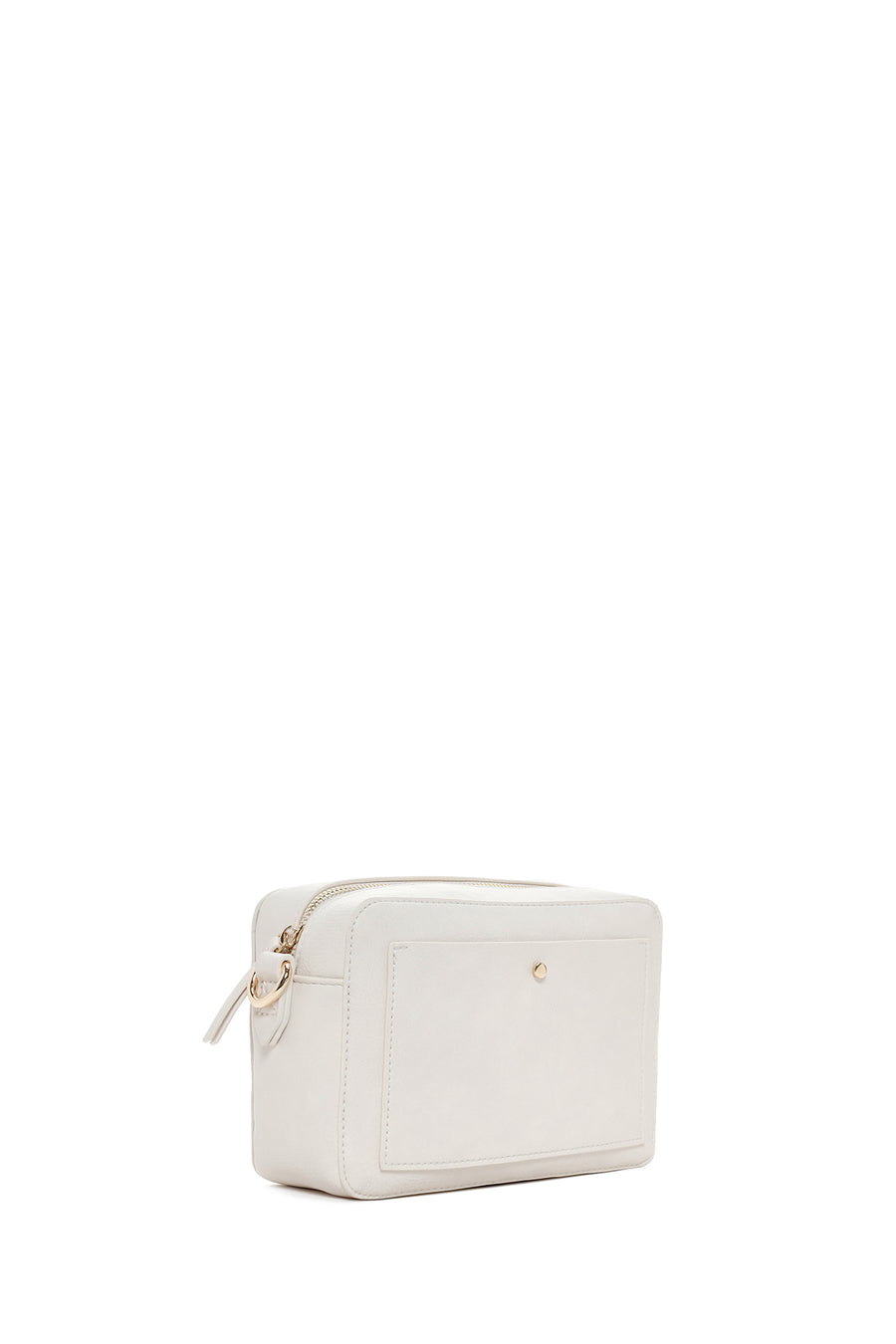 Woman Cream Long-Strap Crossbody Bag