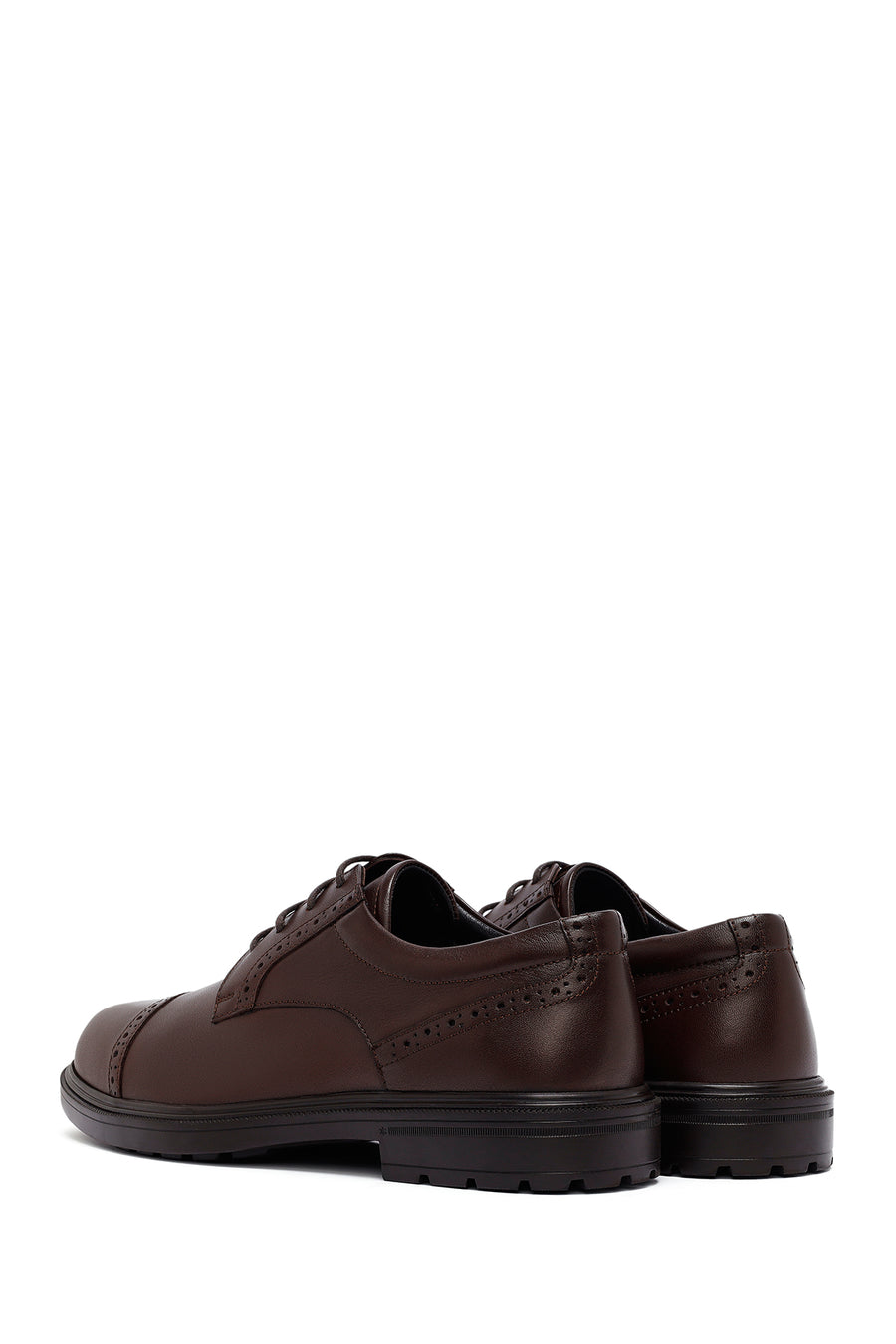 Men's Brown Lace Up Leather Casual Shoes