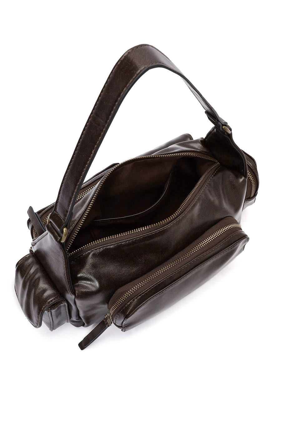 Women's Brown Long Strap Shoulder Bag