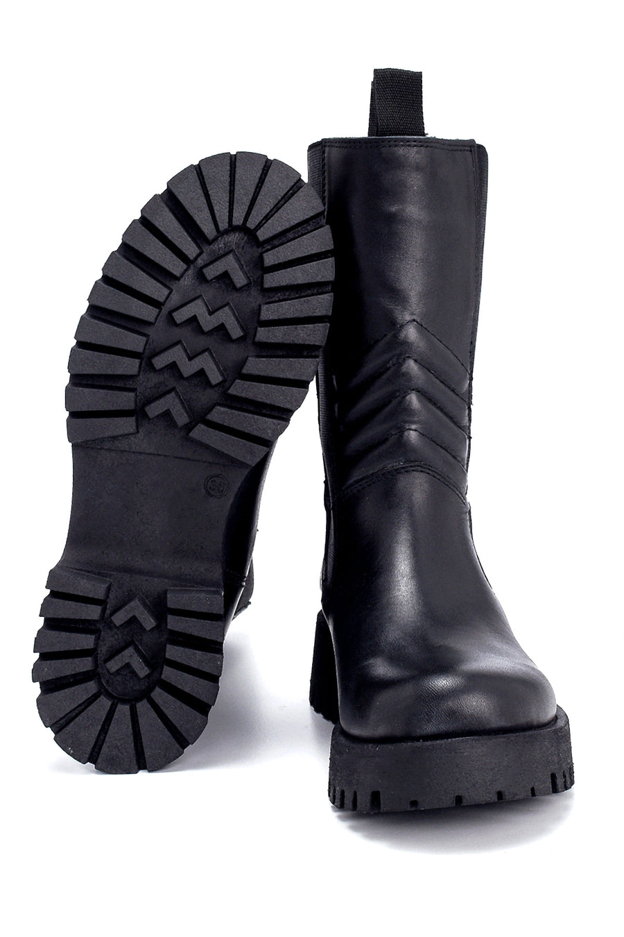 Women's Leather Long Chelsea Boots