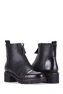 Zippered Women's Leather Boots | Derimod
