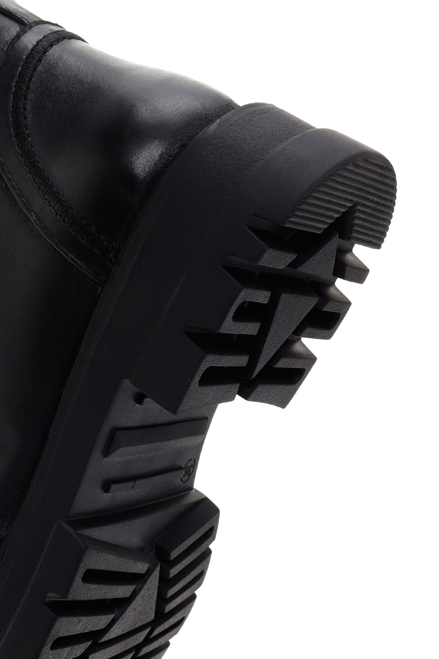 Women's Black Zippered Leather Boots