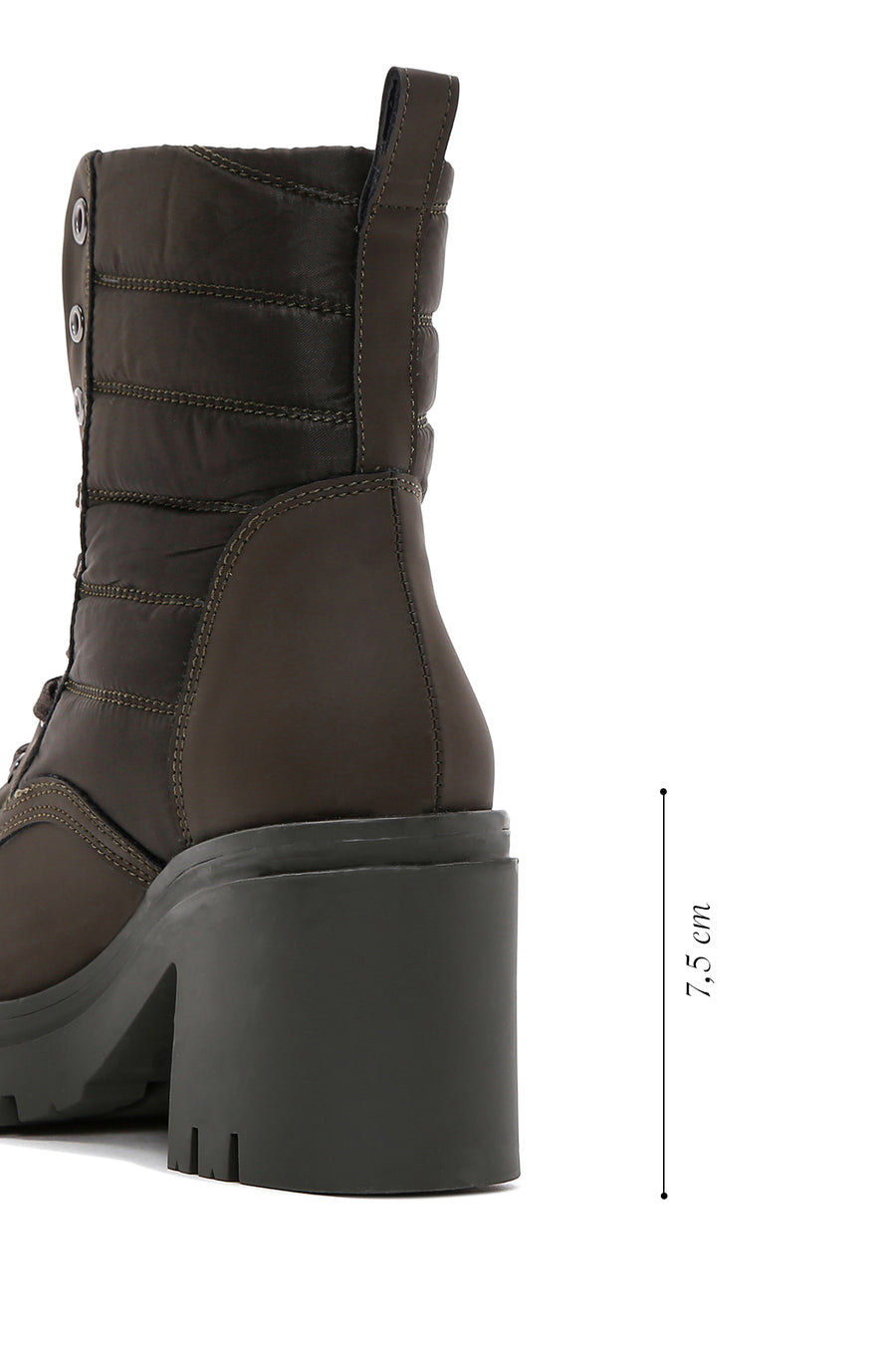 Women's Green Thick Heeled Boots