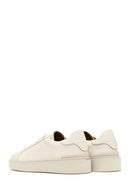 Men's White Lace-Up Leather Sneaker | Derimod
