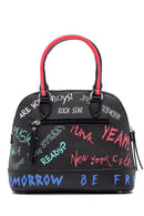 Women's Text Patterned Shoulder Bag | Derimod