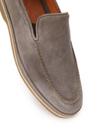 Erkek Vizon Süet Deri Casual Loafer | Derimod