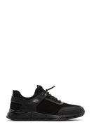 Men's Black Lace-Up Nubuck Leather Sneakers | Derimod