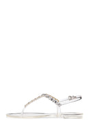 Women's Transparent Jelly Sandals with Stones | Derimod