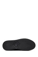 Men's Black Thick-Soled Leather Sneaker | Derimod