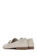 
Women's Beige Buckled Leather Loafer
 | Derimod